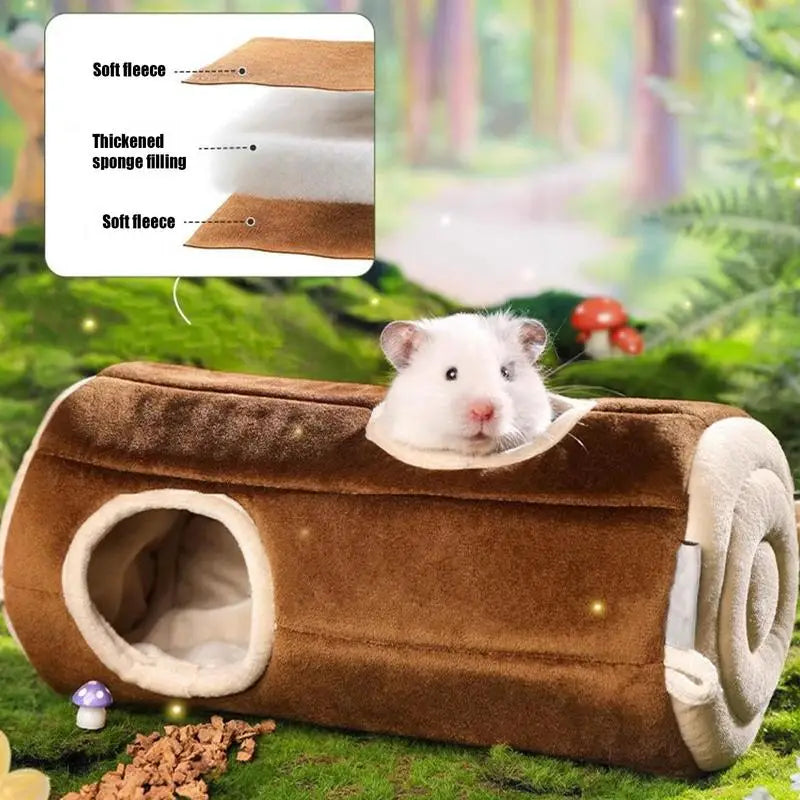 Hammock Warm Bed Small Animal Tube Cage House Hamster Guinea Pig Tunnel House Double Sided