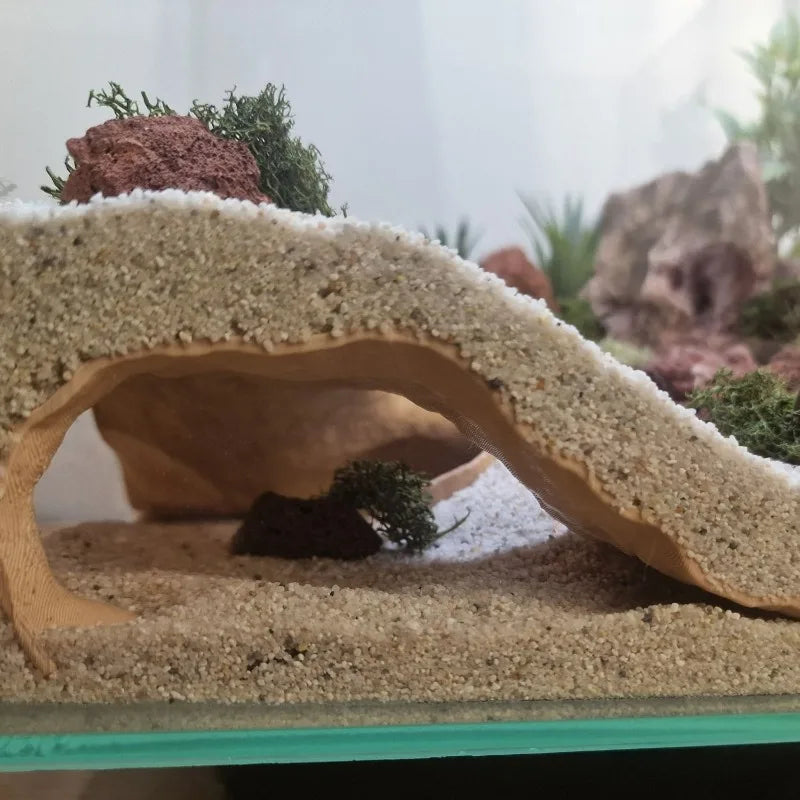 Fish Tank Underground Cave for Fish Shrimp Reptile Shelter Hiding Houses, Landscaping Ornaments 3D Printing Aquarium Decorations