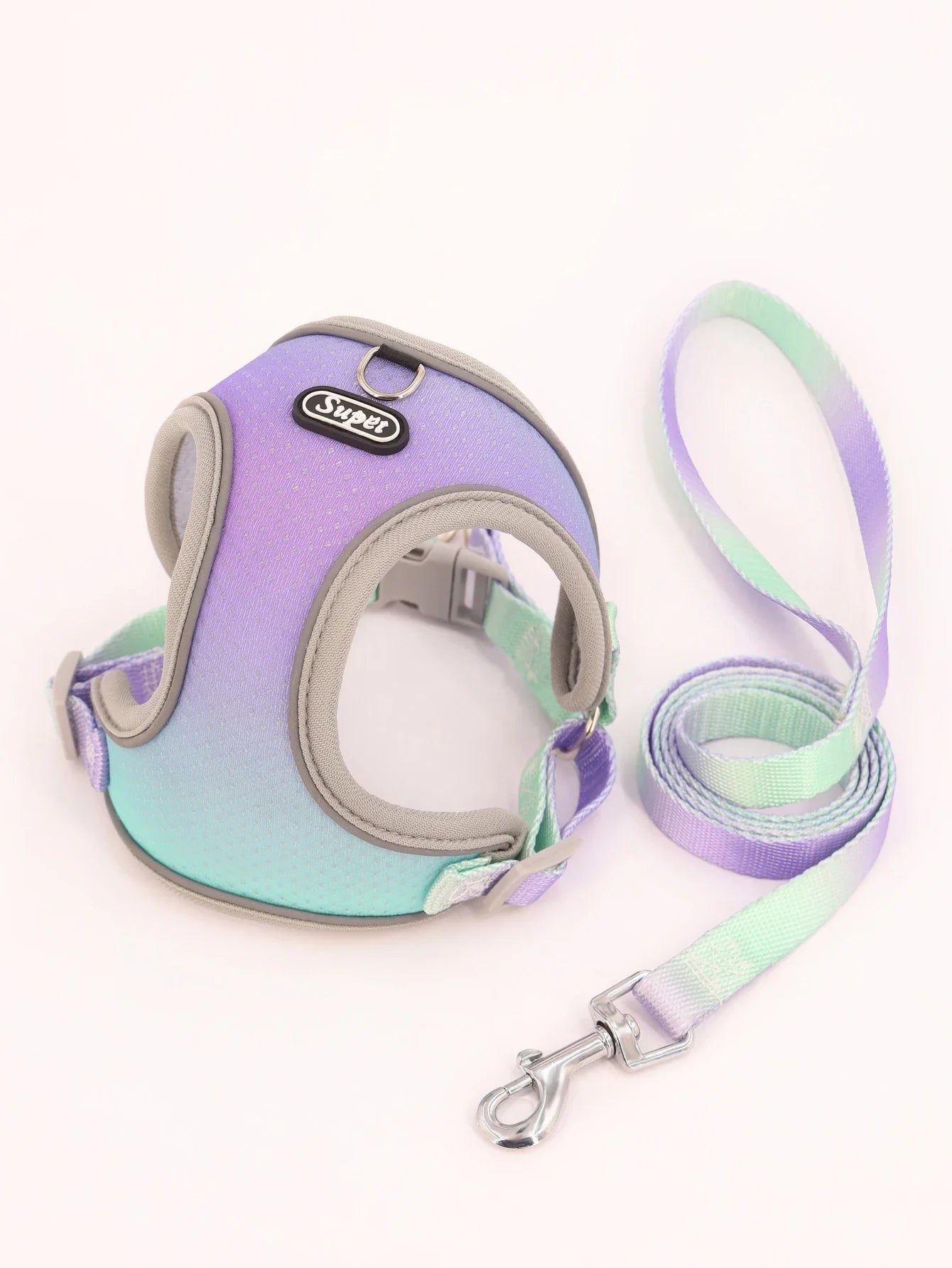 1pc Dog Harness  Small, Medium Ombre Harness and Leash Set. Air tag cat collar Leash Flea  tick control