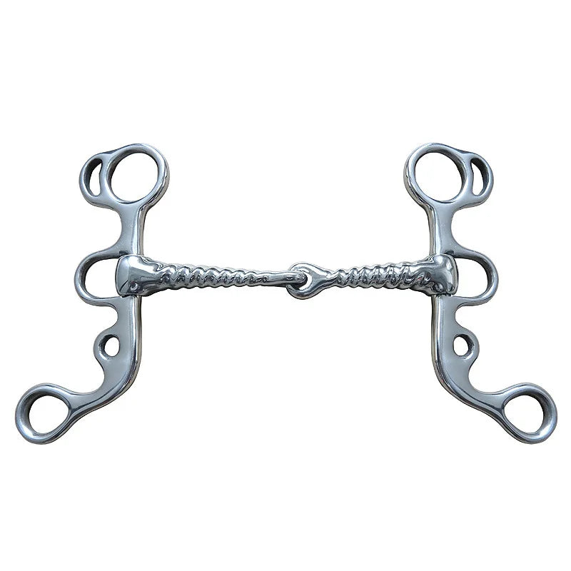 Equestrian Horse Mouth Bit Snaffle Gag Bite Horse Training Riding Harness Supplies