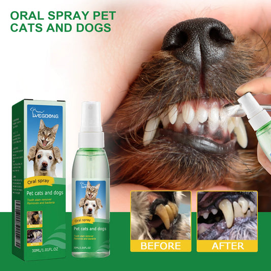30ml Pet Tooth Cleaner Spray for Dogs and Cats To Remove Bad Breath Mouth Cleaner Breath Fresher Spray Fresh Fragrance