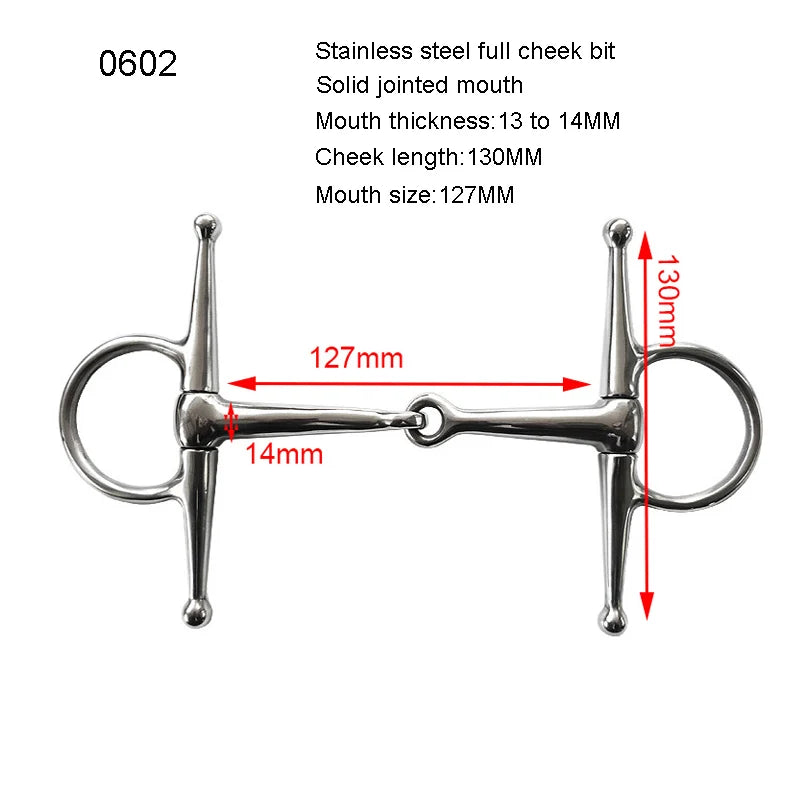 Equestrian Horse Mouth Bit Snaffle Gag Bite Horse Training Riding Harness Supplies