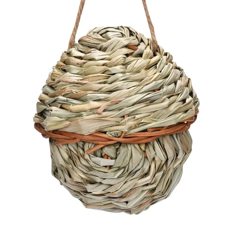 16 different Birds Nests Bird Cage Natural Grass Egg Cage Bird House Outdoor Decorative Weaved Hanging Parrot Nest Houses Pet Bedroom