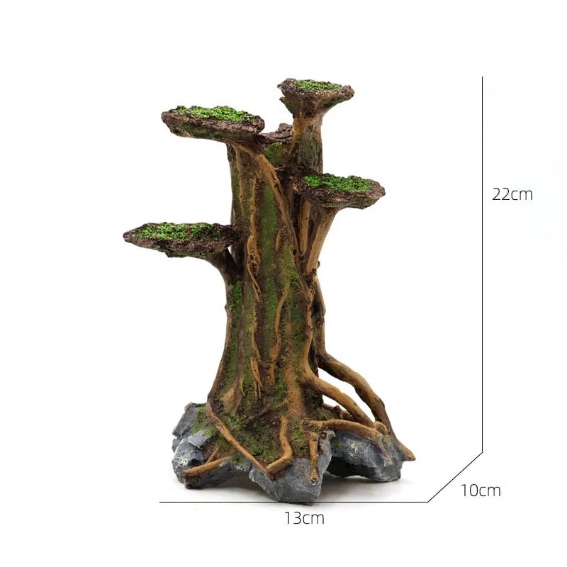 Aquarium Decoration Tree House Resin Cave Fish And Shrimp Hiding House Landscaping Fish Tank Decoration Accessories Decor