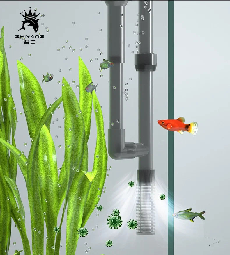 Aquarium 110V 220V Wall-mounted Filter Fish Tank Filter External Grass Tank Filter Water Flow Adjustable Suitable for 30-80CM