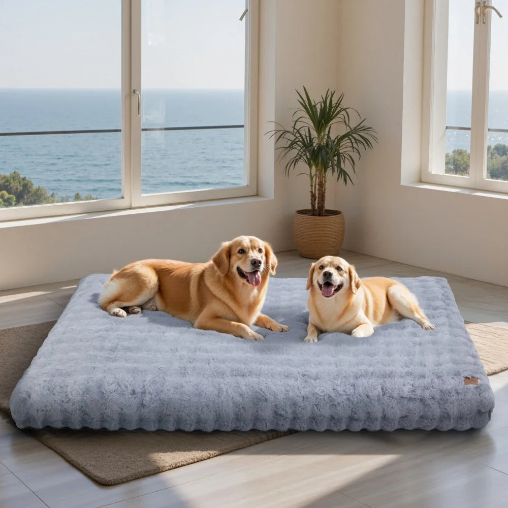 Ultra Plush Dog Bed Soft Pet Cushion Large Dog Crate Puppy Mattress Washable