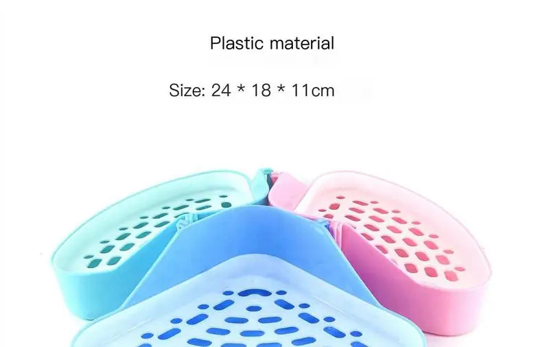 1 Bunny Litter Box Small Pet Toilet Triangle Potty Trainer Corner Litter Bedding Box For Rabbit Chinchilla Guinea Pig 24x18x11cm