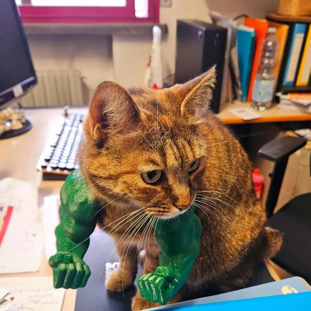 Cat Muscle Arm 3D Printed Neck Arm with Muscle Pet Cosplay Costume Accessories for Halloween Birthday Party Supplies