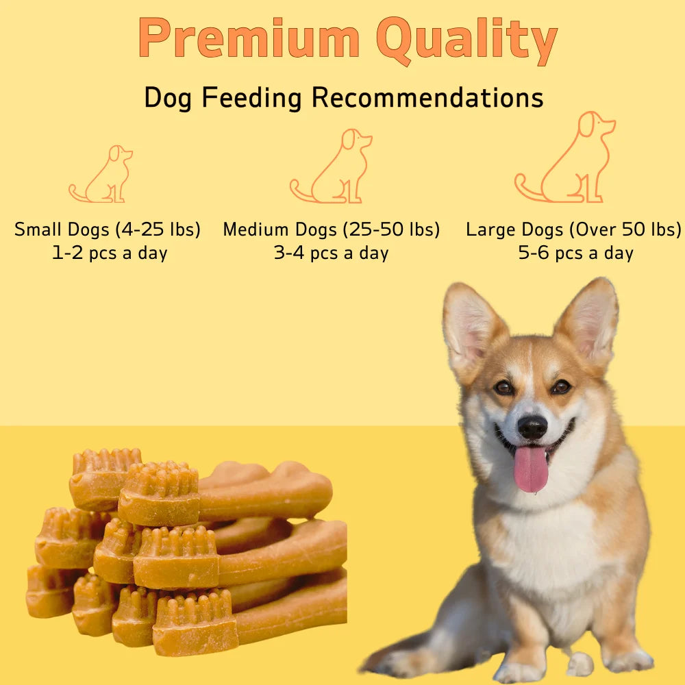 7.05oz/14.11oz  (200g/400g) Dental Care with Chicken Flavor, Natural Ingredients, Natural Dog Treats,