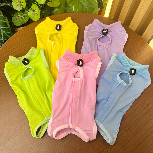 Cats Surgery Recovery Suit for Small Medium Dog Cat Vest Pet Shirt Soft Pajamas After Surgery Wear Recovery Clothes Anti Licking