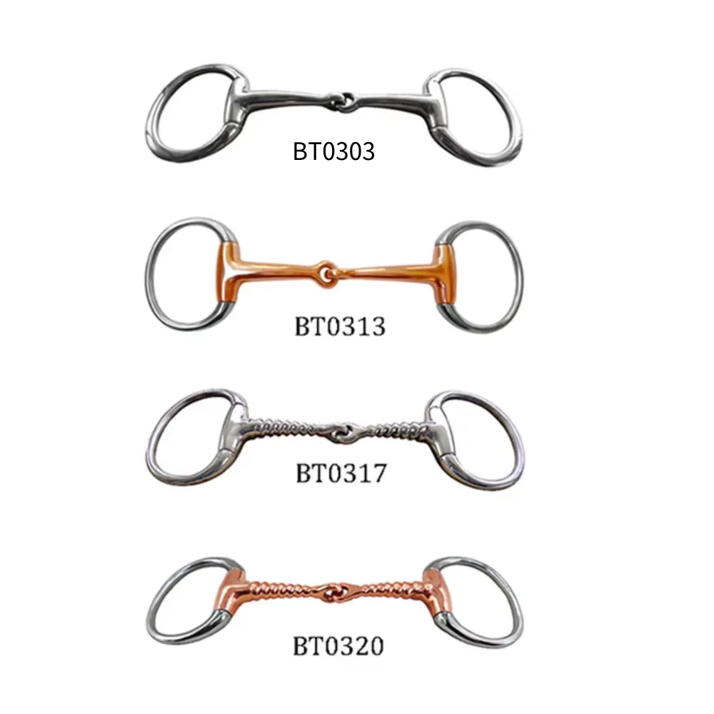 Horse Snaffle Bit Stainless Steel Eggbutt Bit Horse Chew Jointed Mouth Bit Horse Training Equipment Equestrian Products