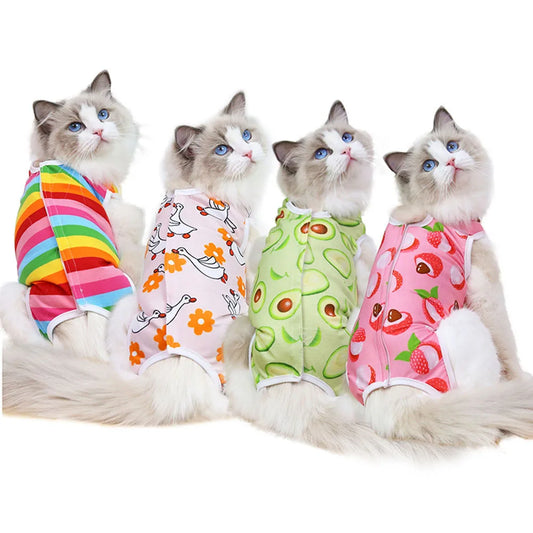 Cat Surgery Recovery Suit Female Cat Spay Recovery Suit Kitten Onesie for Cats After Surgery Anti Licking Breathable Cat Clothes