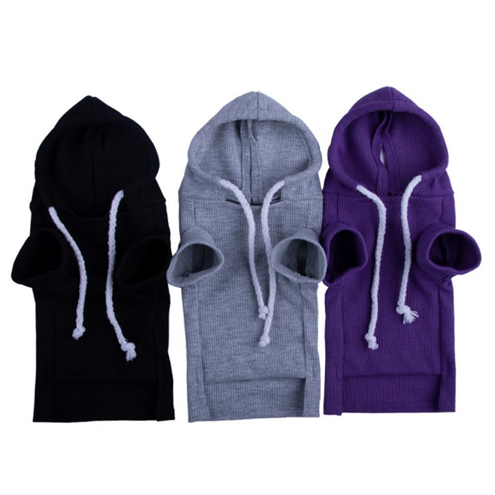 Cute Ferret Hoodie Solid Color Drawstring Hooded Sweatshirt Thick Fluffy Pet Hoodie Foreleg Elastic Hamster Guinea Pig Clothes
