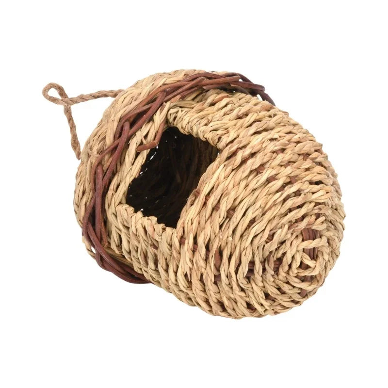 16 different Birds Nests Bird Cage Natural Grass Egg Cage Bird House Outdoor Decorative Weaved Hanging Parrot Nest Houses Pet Bedroom