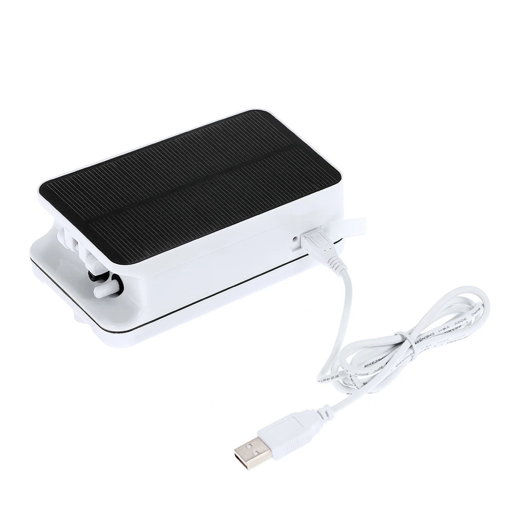 5V Solar Powers Charging Oxygenator Fish Tanks Aquarium Air Pump Fishing Oxygen Pump Aerator with Air Stones
