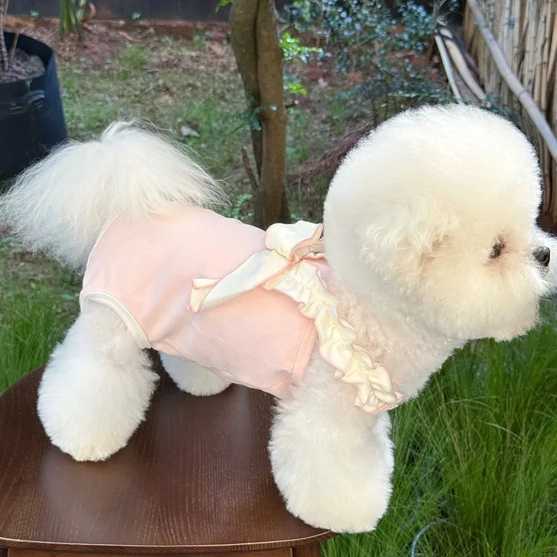 Teddy Four-Legged Neuter Suit Pet Autumn Vest Puppy Belly Protection Sleepwear Solid Color Dog Clothes