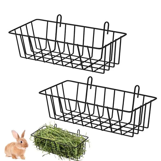 Guinea Pig Hay Holder 2Pcs  Metal Feeder Bunny Hay Feeder Grass Holder Small Animal Basket With Hooks For Ferret Bunny