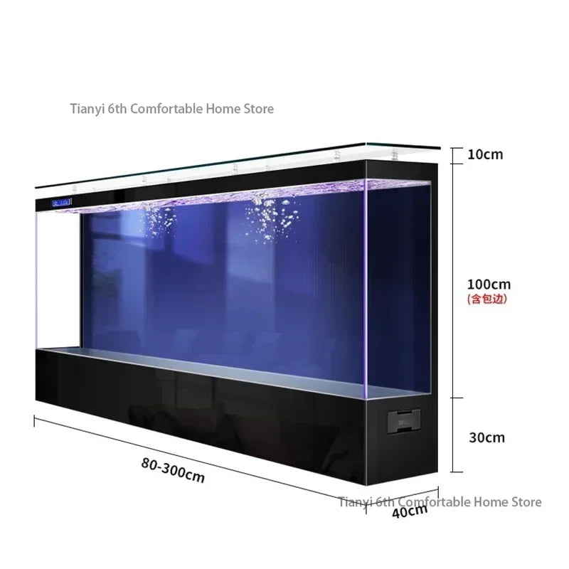 Luxury Super Large Appreciate Fish Tanks Modern Living Room Ecological Box Aquarium Decoration Smart Pet Products