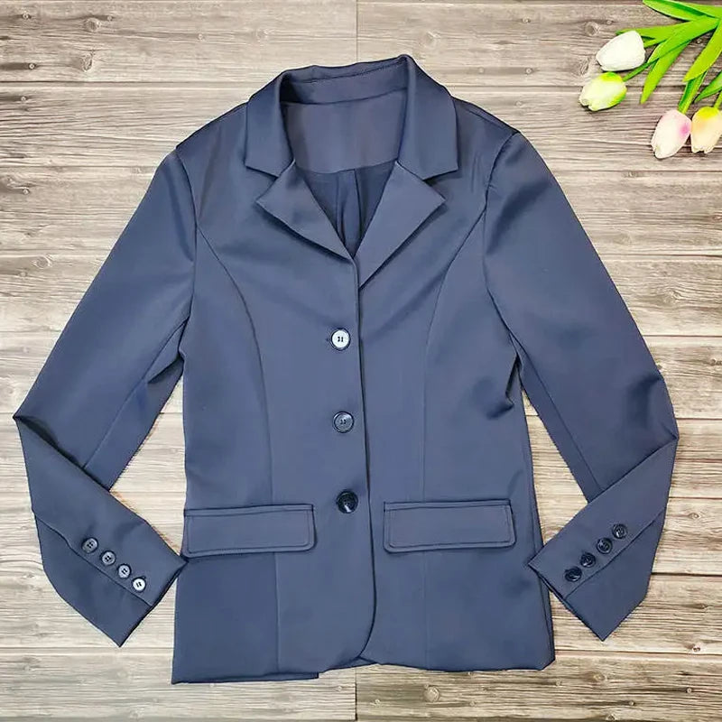 MXLLINA Spring Autumn Equestrian Jacket Women's Sports Coats Horse Riding Competition Soft Top Equestrian Western-Style Clothes