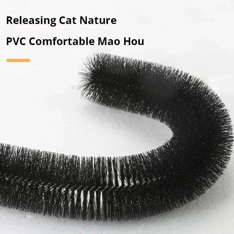 Cat Toy Arch Self Groomer Pamper Feline with A Massage Grooming Rubbing Brush with Scratching Pad Toy for Cats Interactive Toys