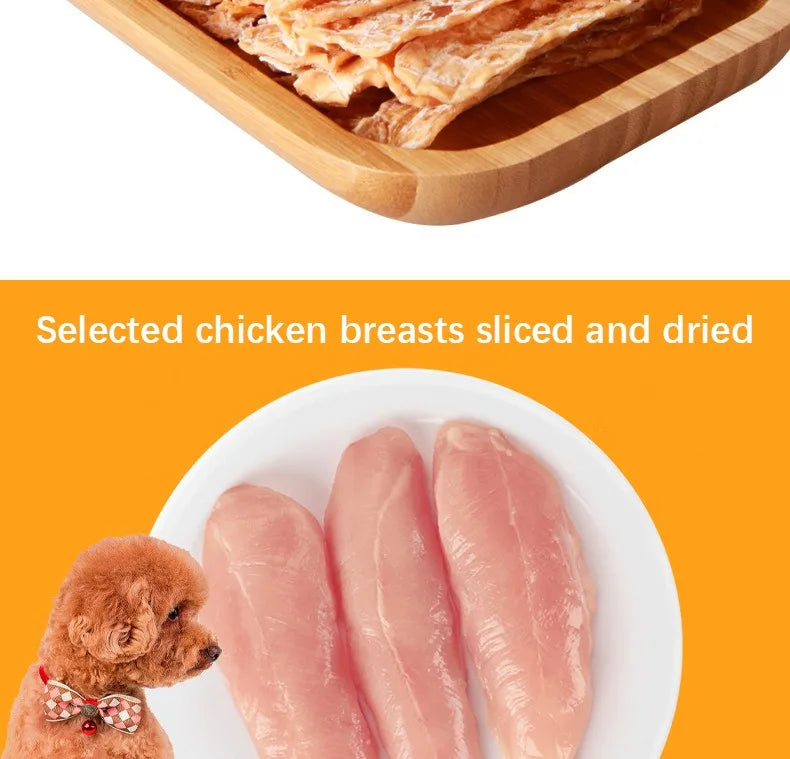 Dog Snacks Dried Chicken Breast 500g Pet Snacks Fresh Flavorful Thin Crispy Dog Training Reward Jerky Nutrient Rich Pet Snacks