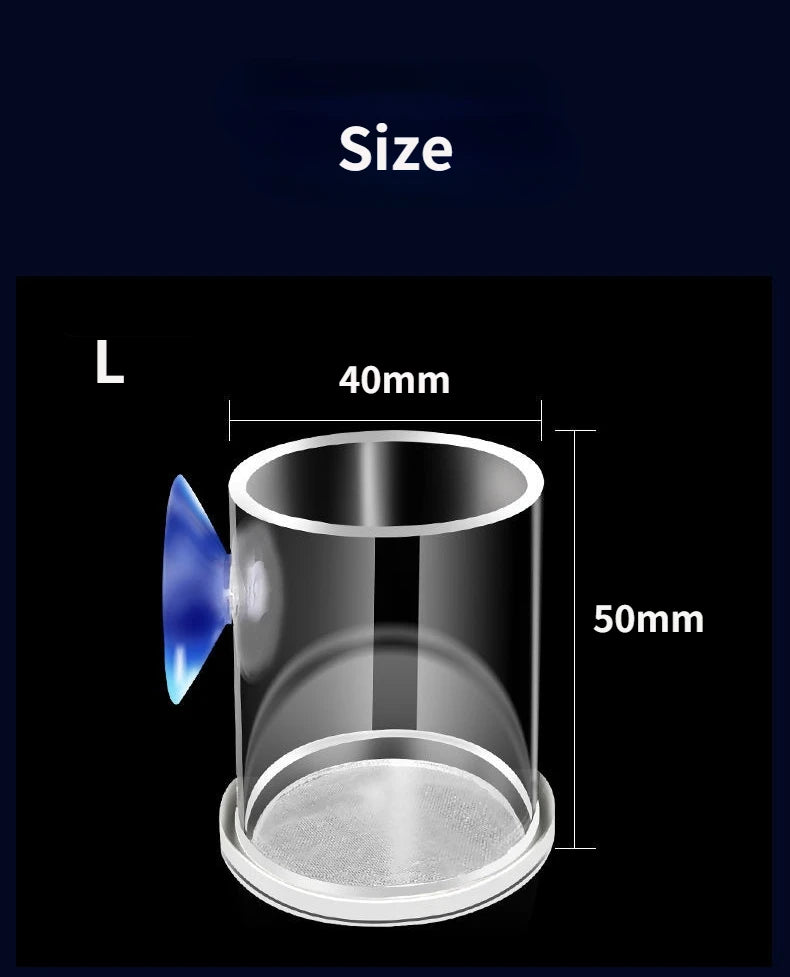 Clear Acrylic Aquarium Fish Feeder Anti-drift Shrimp Egg Fish Food Feeding Ring Betta Fish Tank Feeding Cup Aquarium Accessories