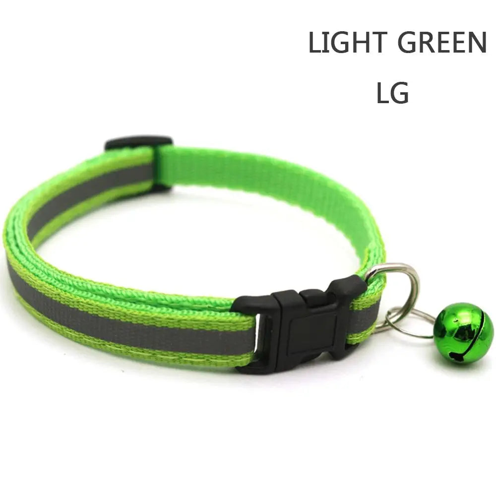 Reflective Flashing Easy Wear Nylon For Puppy Kitten Dog Accessories Pet Supplies Cat Collar Pet Collar