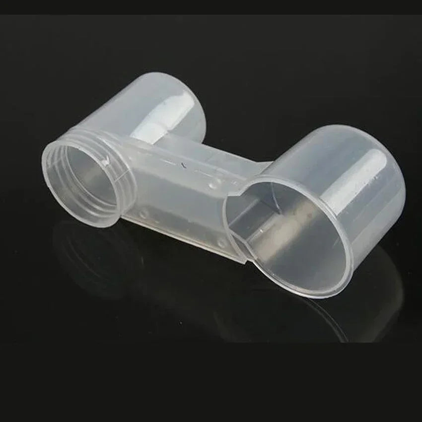 Plastic Pet Bird Drinker Feeder Water Bottle Cup Chicken Pigeon Parrot Hamster Cat Double Nozzle Water Guide For Family Garden