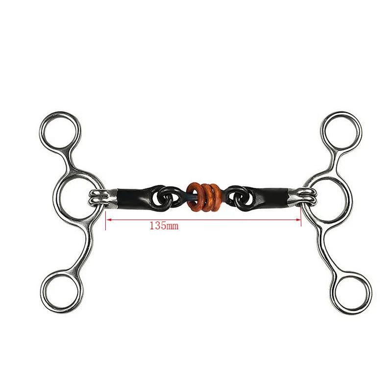 Equestrian Horse Mouth Bit Snaffle Gag Bite Horse Training Riding Harness Supplies