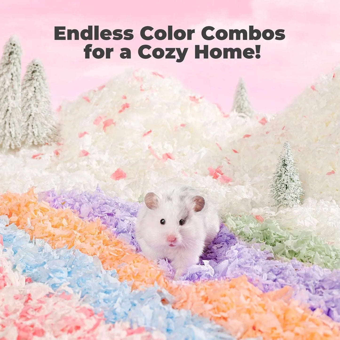 23L/50L Paper Small Pet Bedding Hamster Rabbits Guinea Pigs Odor Control Dust-Free Moisture Absorbent Natural Shavings Bedding