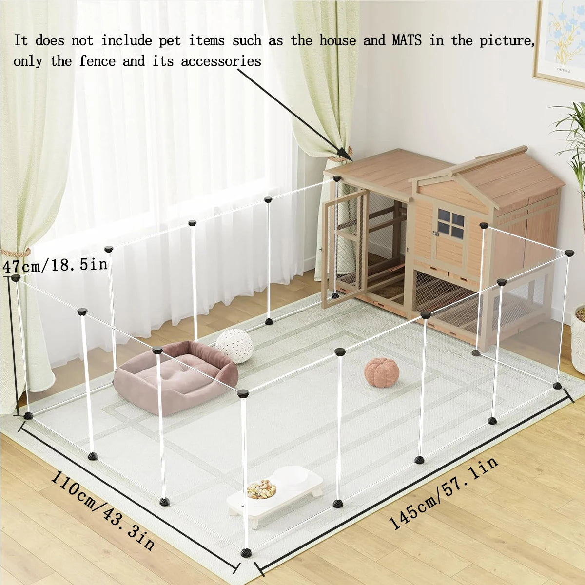 Pet pen Dog cage Indoor kennel fence Dog pen Dog cat free splicing cage Cat cage rabbit