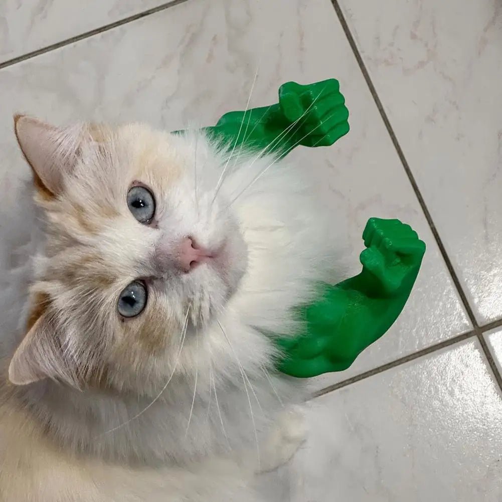 Cat Muscle Arm 3D Printed Neck Arm with Muscle Pet Cosplay Costume Accessories for Halloween Birthday Party Supplies