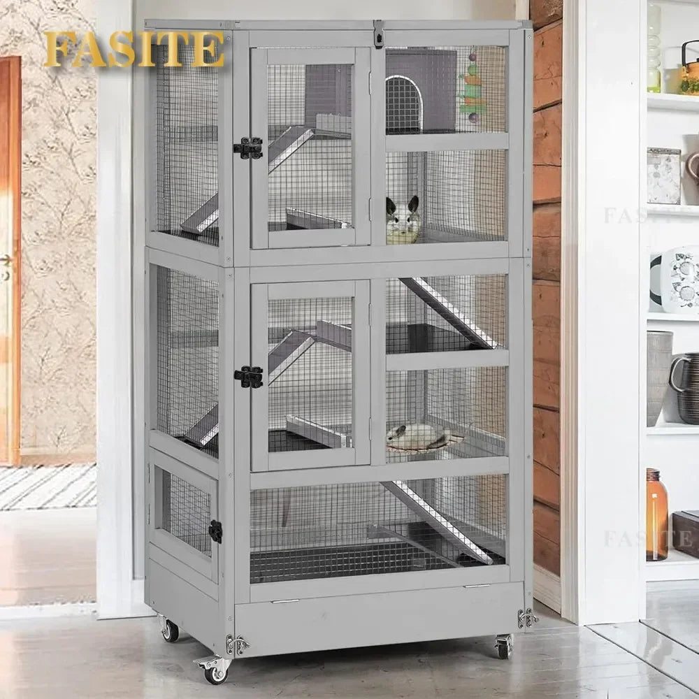 High Quality Minimalist 5 Levels Small Animal Cage for Chinchilla, Lizard, Chameleon, Squirrel, Hedgehogs