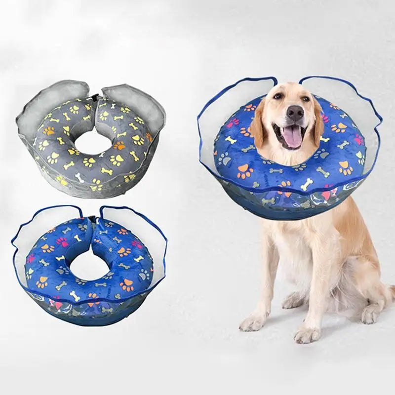 Inflatable Collar Anti-bite Injury Elizabethan Collar For Dogs Cat Recovery Neck Wound Protective Accessories