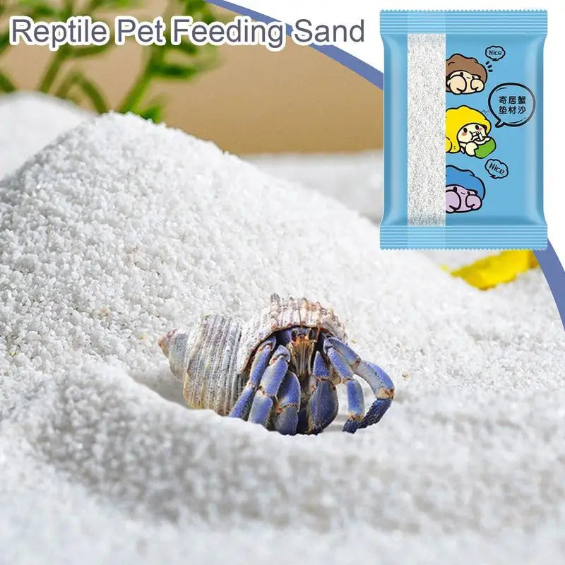 Reptile hermit crab breeding sand natural safe ecological white sand for hermit crabs hamsters fish tank landscaping supplies