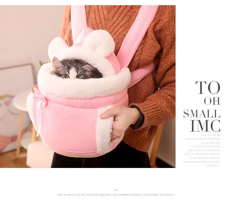 Pet Cat Bag for Winter Warmth, Portable Cat Outing Bag, Large Capacity, Soft and High Quality Fabric, Diagonal Crossing Pet Bag