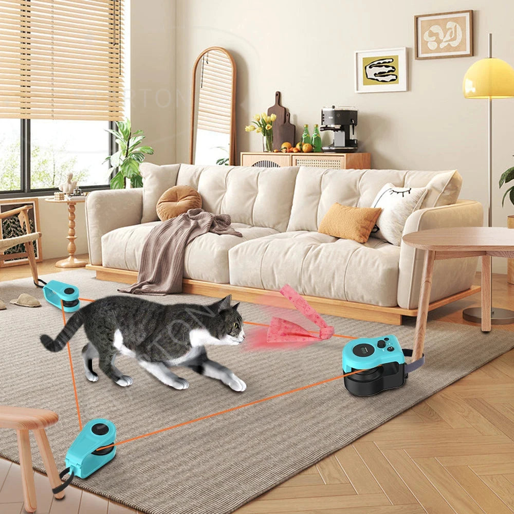 Cat Running Wheel Interactive Cat Toy, Cat Wheel Exerciser Cat Running Treadmill for Indoor Adjustable Speed Simulated Interactive