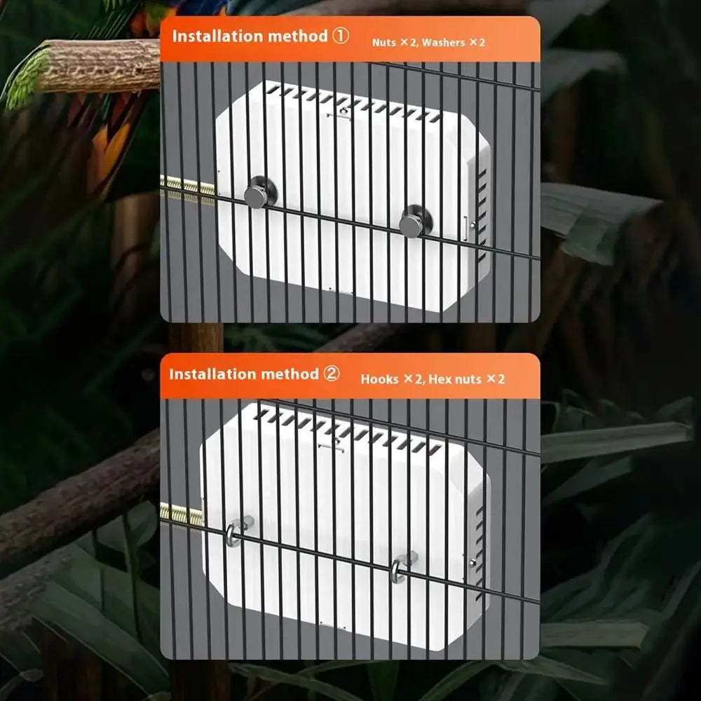 Thermostat Controlled Bird Cage Heater Safe Heating Lightless Design Winter Pet Warmer Quickly Warm Anti Bite