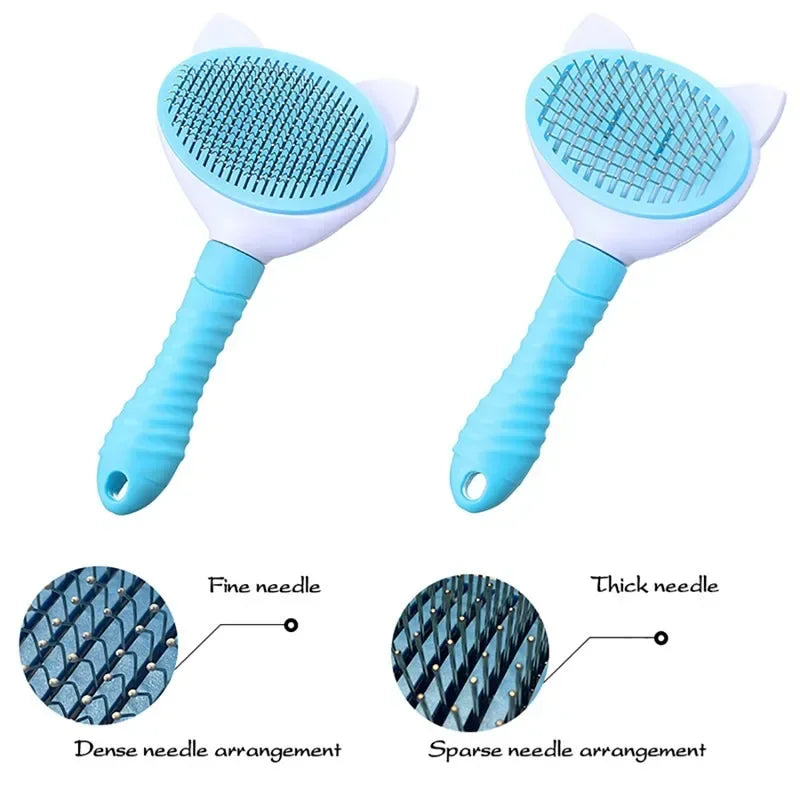 Pet Comb Cat Cleaning Supplies High Quality Self cleaning Brush Professional Grooming brush for Dogs, Cats pets Bath