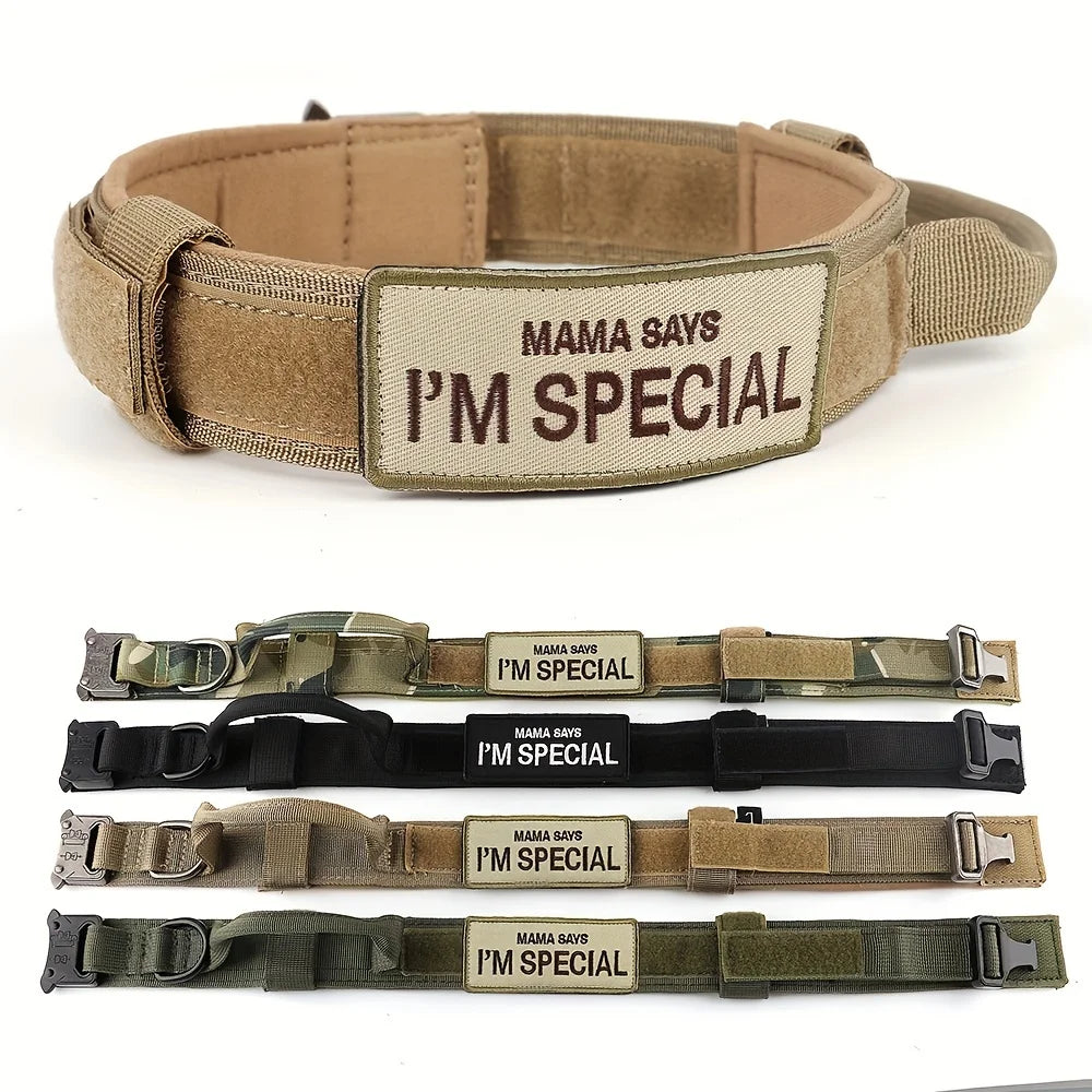 Military Large Dog Harness Collar Leash Bags Patches Set Malinois Training Vests Tactical Dogs Harnesses Accessories