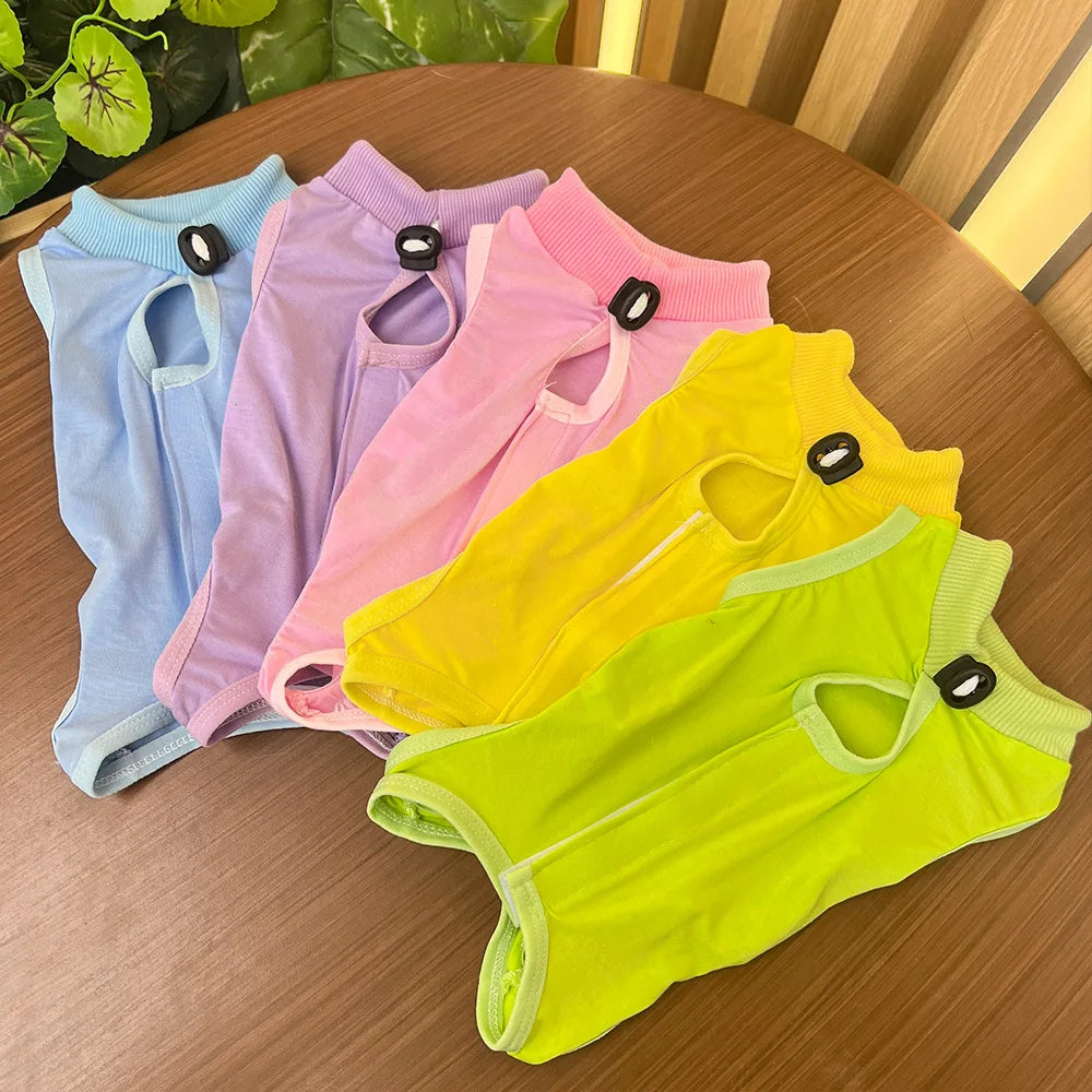 Cats Surgery Recovery Suit for Small Medium Dog Cat Vest Pet Shirt Soft Pajamas After Surgery Wear Recovery Clothes Anti Licking