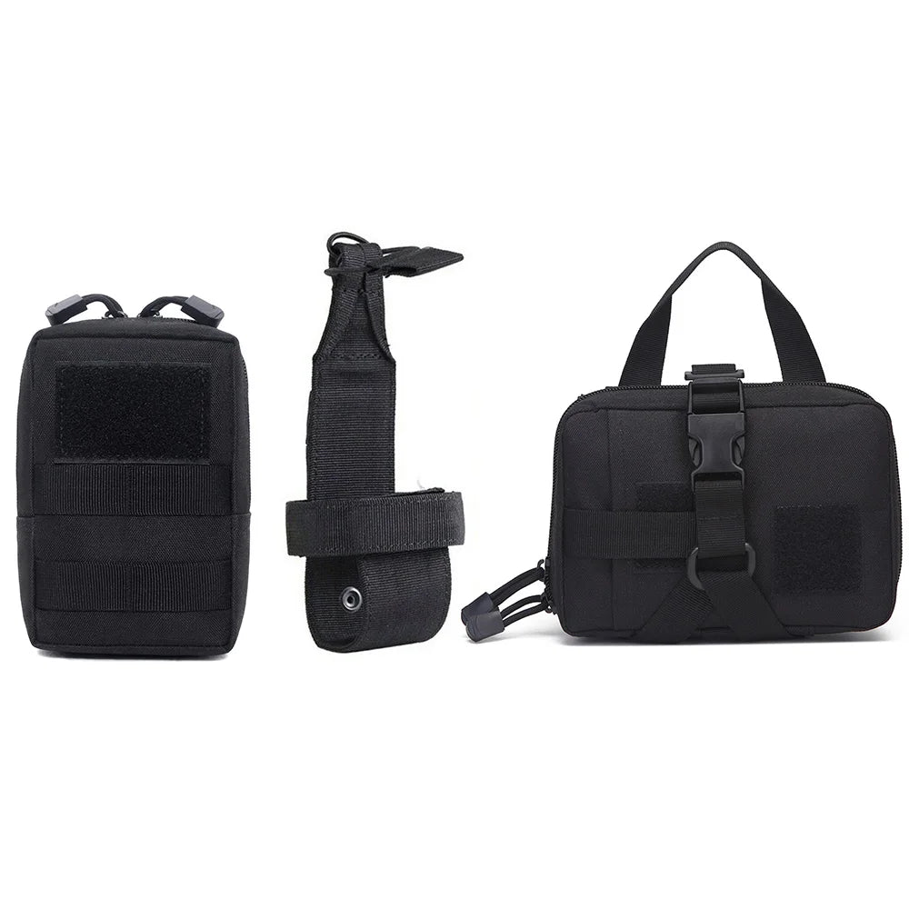 Tactical Dog Harness Pouches Set Military-Style Multi-purpose Nylon Bags Compatible with Dog Vests for Dogs Training & Adventure