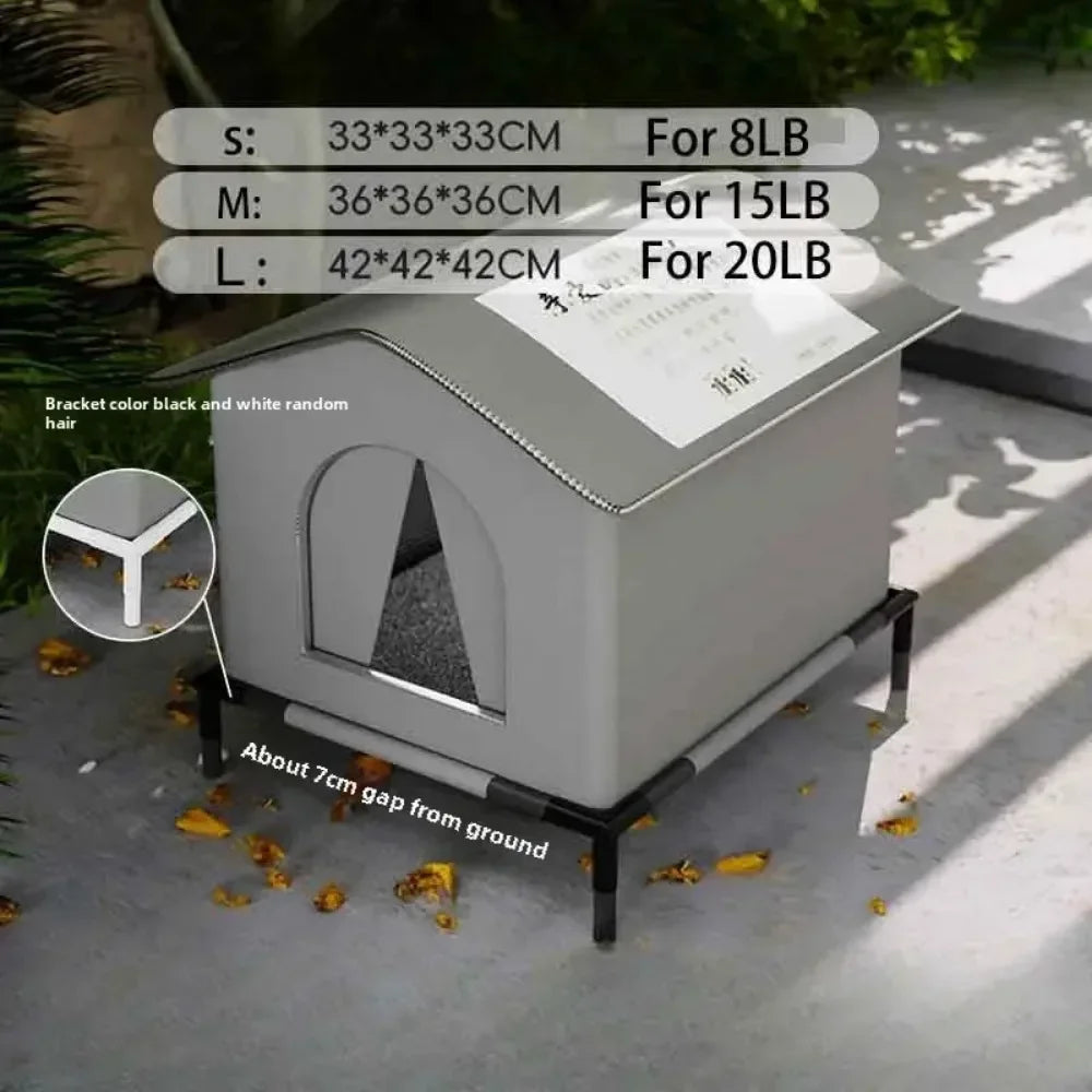 Cat Nest Waterproof Stray Cat House Outdoor Feral Large Capacity Pet Rainproof Moisture Large Enclosed Bite Resistant Cat Nest