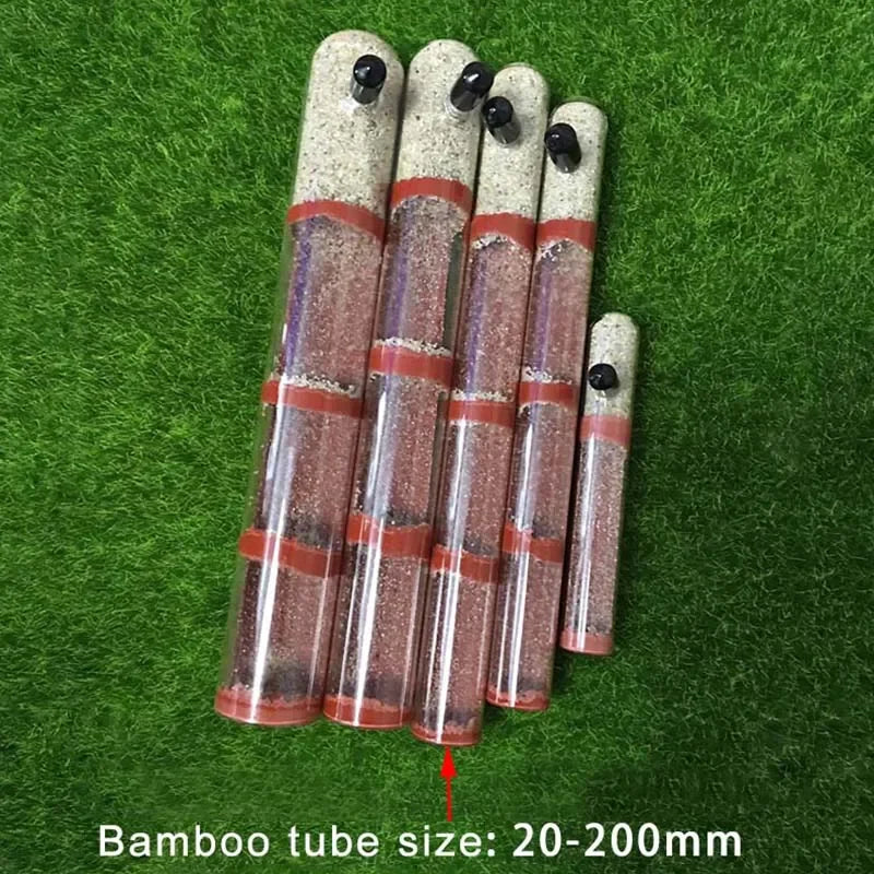 DIY Various Size Ant Farm Bamboo Tube Nest with Feeding Area Pet Anthill Workshop Queen Ant Breeding Nest Ant House Nest Bracket