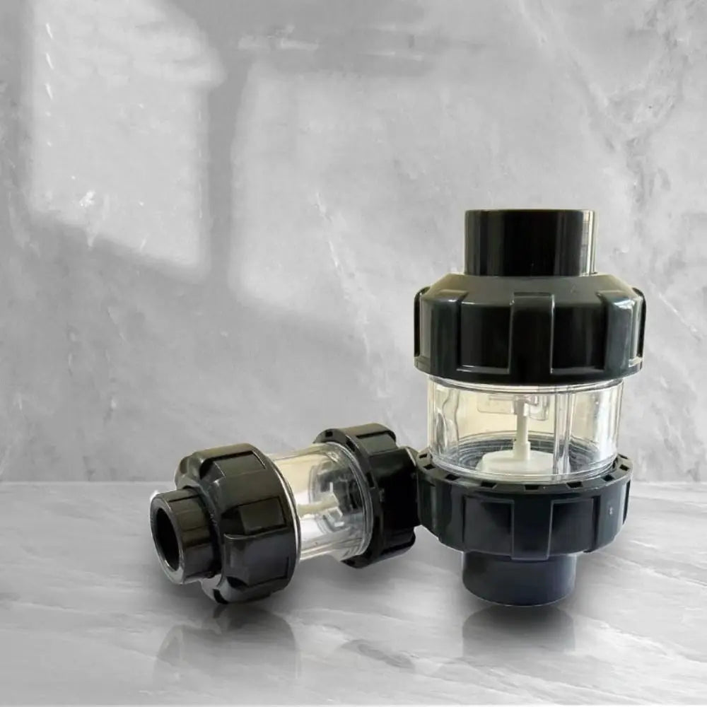 UPVC Aquarium Check Valves Non Return 20/25/32mm Fish Tank Lifting Check Valve Transparent Dual Interfaces