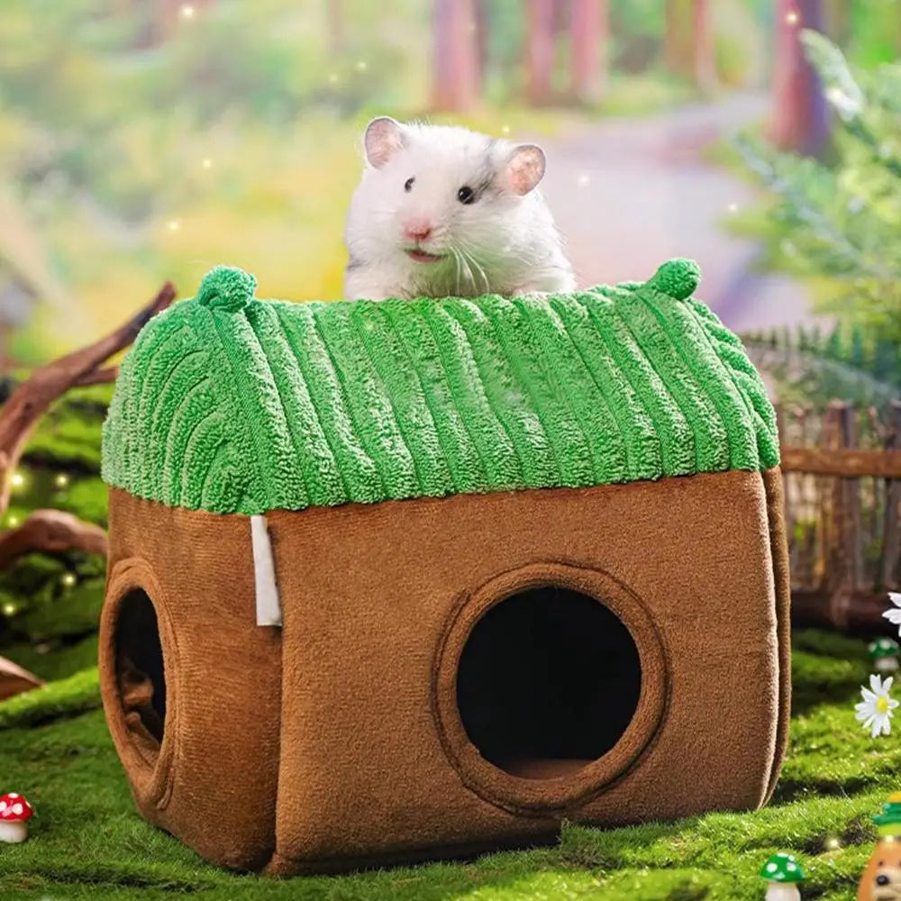 Hammock Warm Bed Small Animal Tube Cage House Hamster Guinea Pig Tunnel House Double Sided
