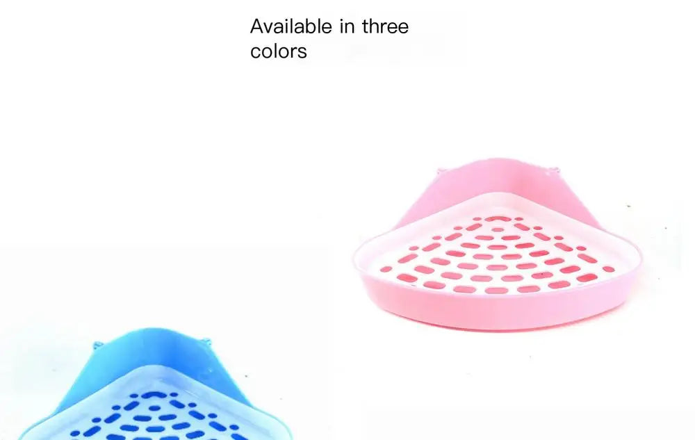 1 Bunny Litter Box Small Pet Toilet Triangle Potty Trainer Corner Litter Bedding Box For Rabbit Chinchilla Guinea Pig 24x18x11cm