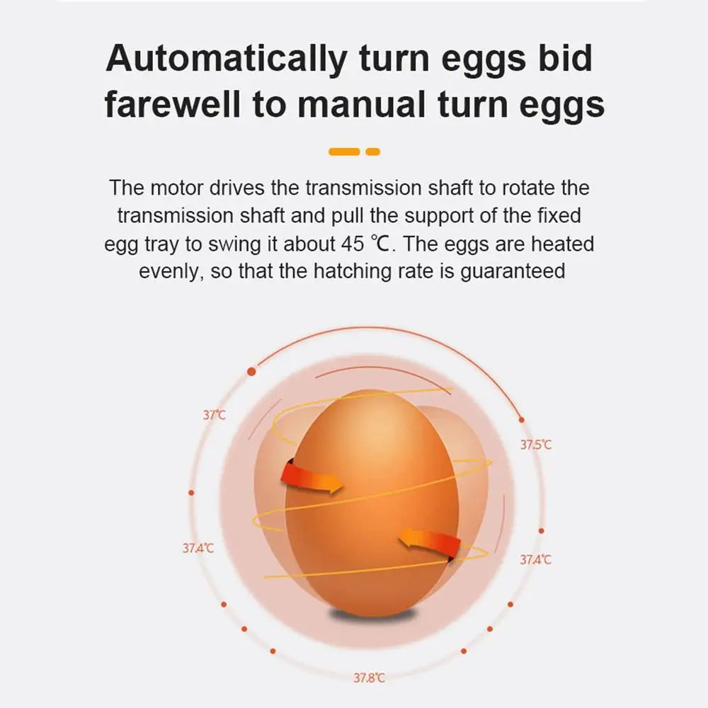 Eggs Incubator Automatic Incubator Hatching Chicken Eggs. Egg Tray Charged Poultry Hatcher Turner Automatic Farm Incubation Tools