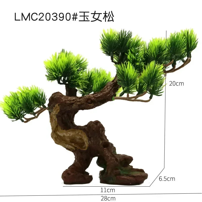 Aquarium Ornaments Simulation Plants Fish Tank Landscaping Decorations Plastic Water Plants Flowers Trees  Accessories