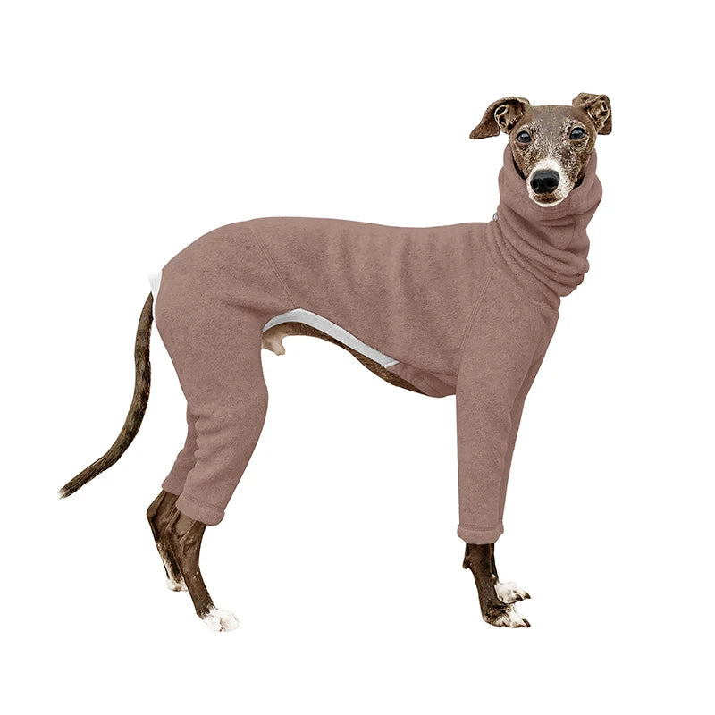 Turtleneck Pet Dog Clothes Jacket Whippet Italian Greyhound Dog Winter Stretch Overalls Pullover Jumpsuit For Big Dogs Costume